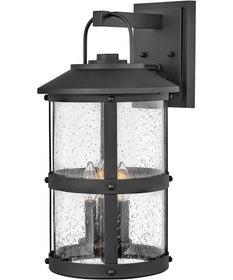 Lakehouse 3-Light Large Outdoor Wall Mount Lantern in Black