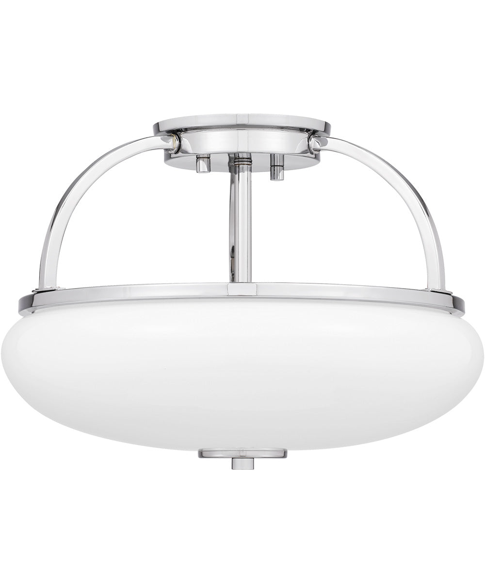Easton 3-light Semi Flush Mount Polished Chrome