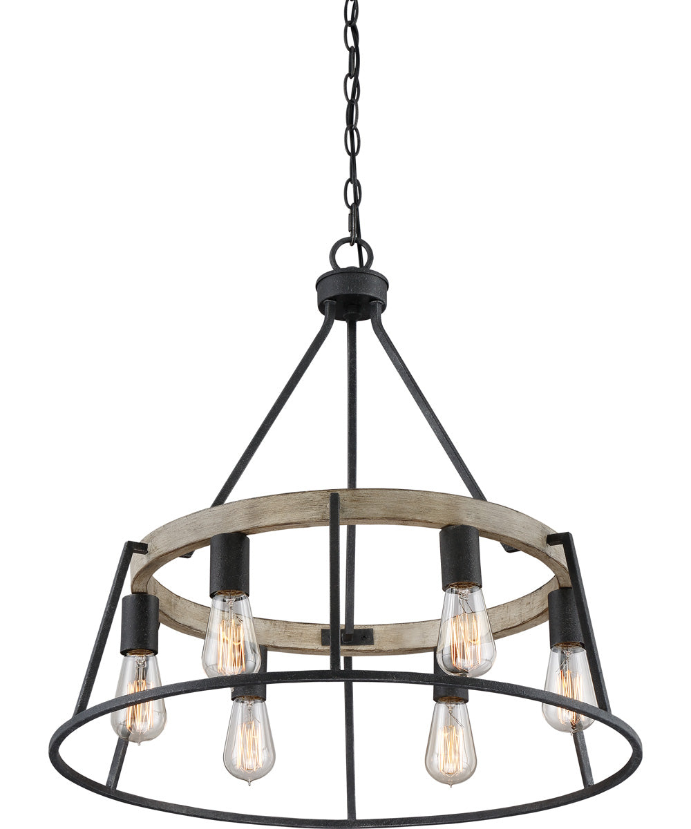 Brockton 6-light Chandelier Grey Ash