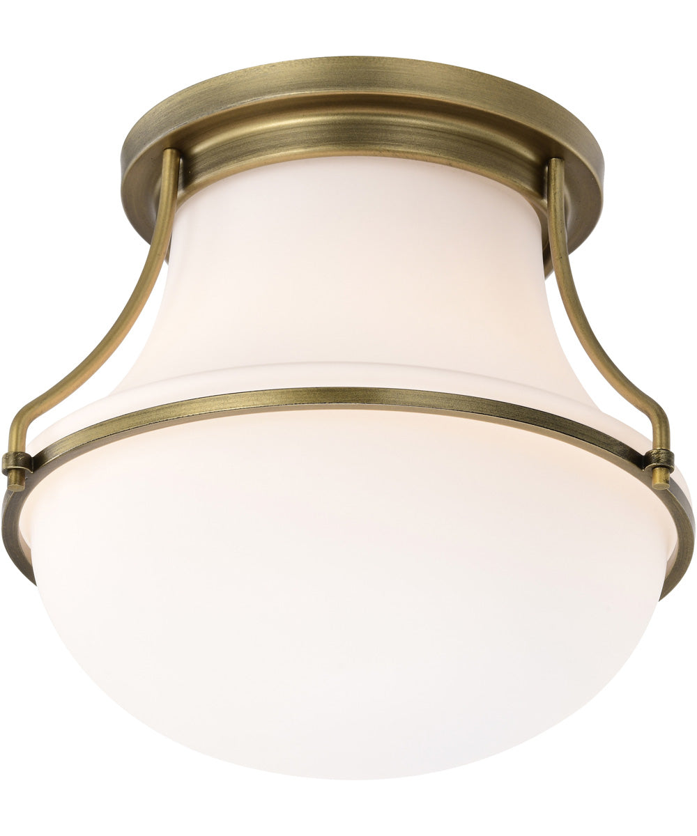 Valdora 1-Light Close-to-Ceiling Natural Brass