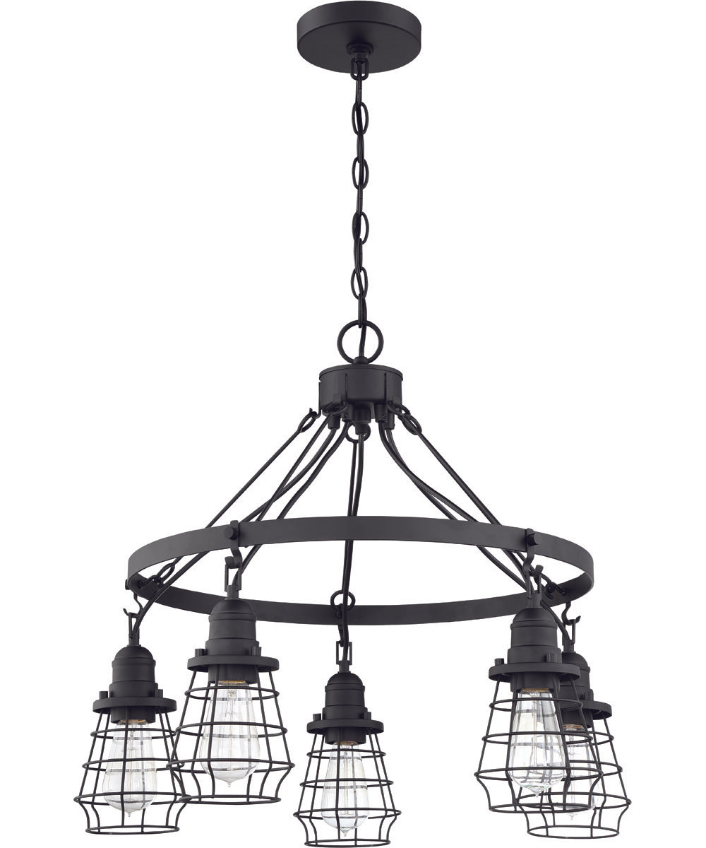 Thatcher 5-Light Down Chandelier Flat Black
