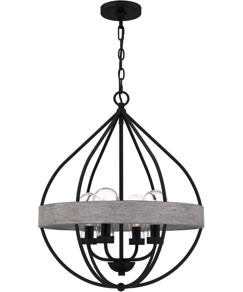 Tansy 4-light Pendant Matte Black