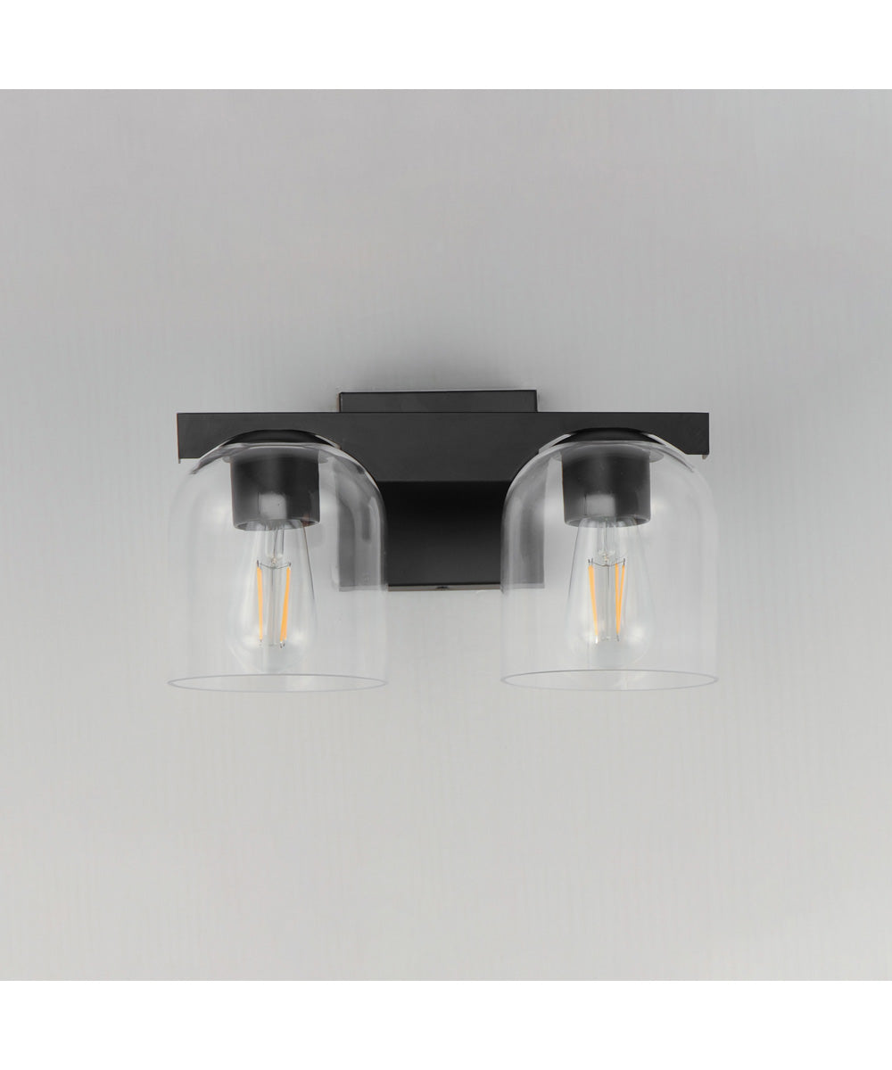 Scoop 2-Light Bath Vanity Black