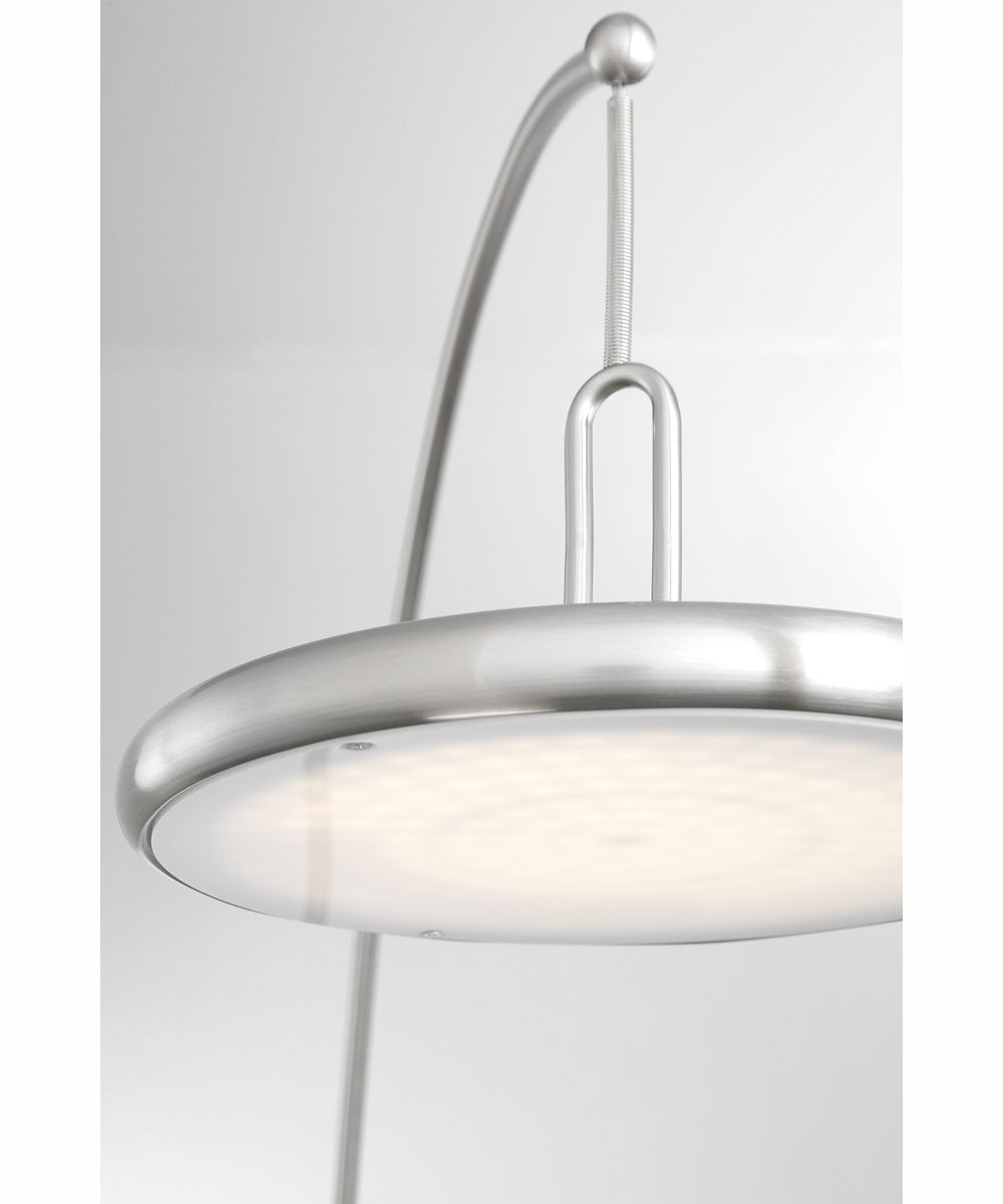 Sailee 1-Light Led Arch Lamp Brushed Nickel