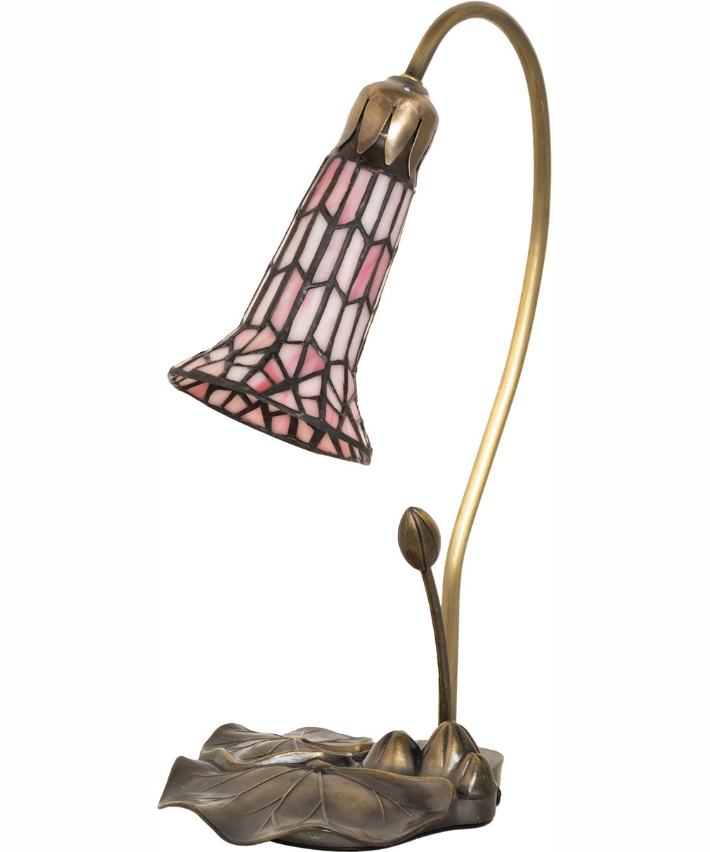 16" High Stained Glass Pond Lily Accent Lamp
