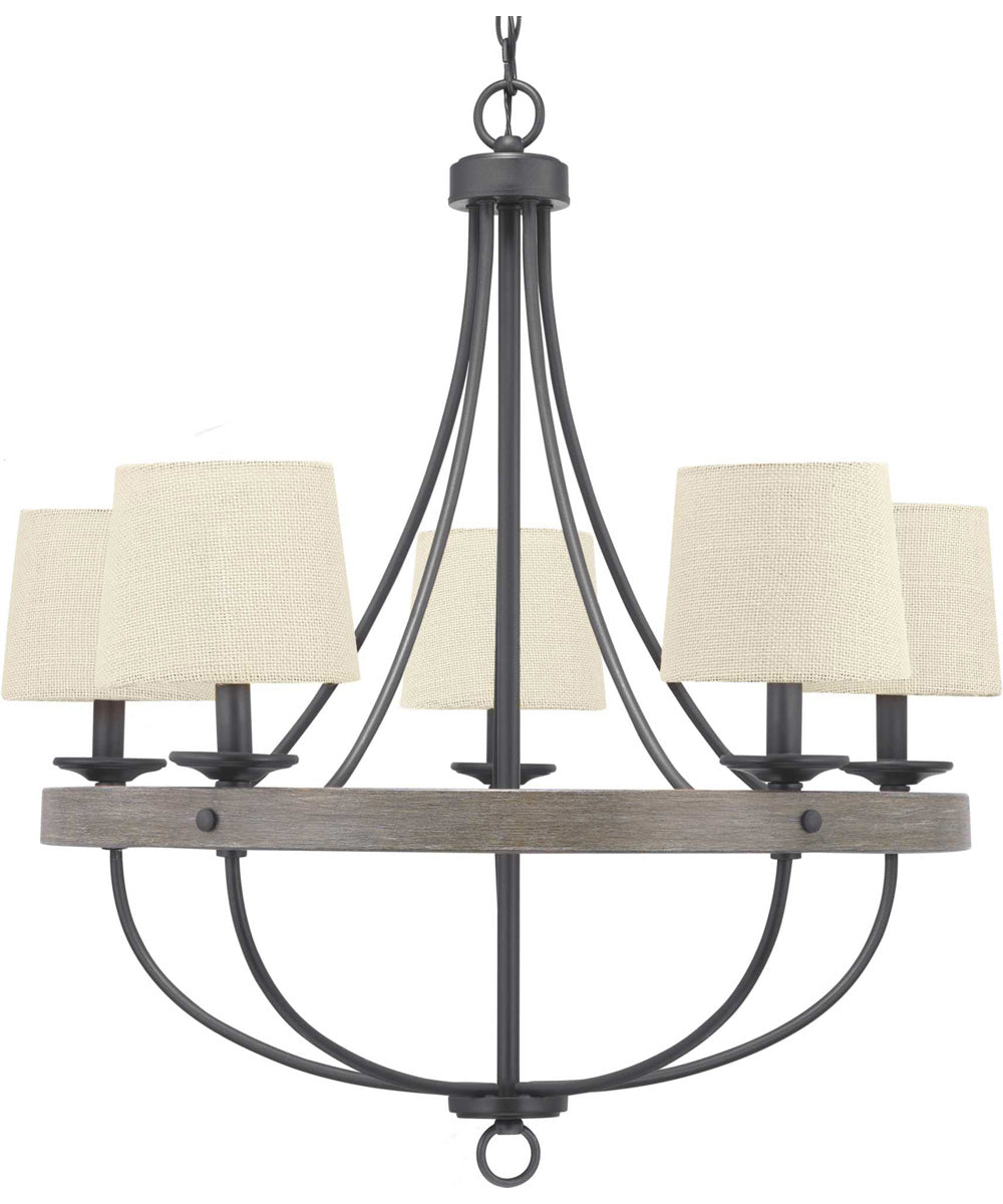 Gulliver 5-Light Coastal Chandelier Light Graphite