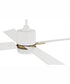 52" Teana 1-Light Ceiling Fan White/Satin Brass