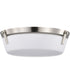 Rowen 3-Light Close-to-Ceiling Brushed Nickel