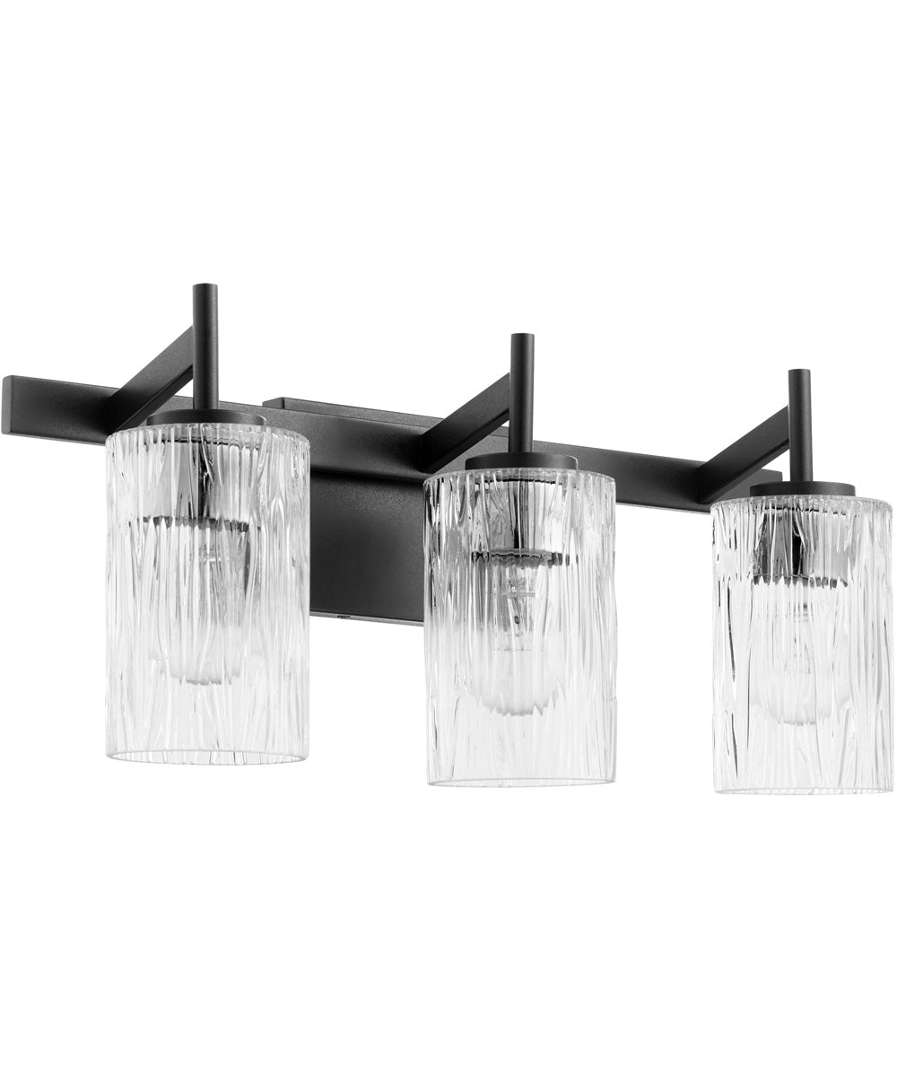 3-light Bath Vanity Light Textured Black