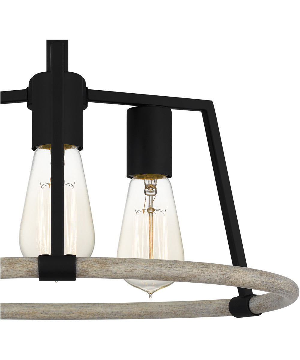 Tippet 3-light Semi Flush Mount Matte Black