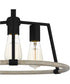 Tippet 3-light Semi Flush Mount Matte Black