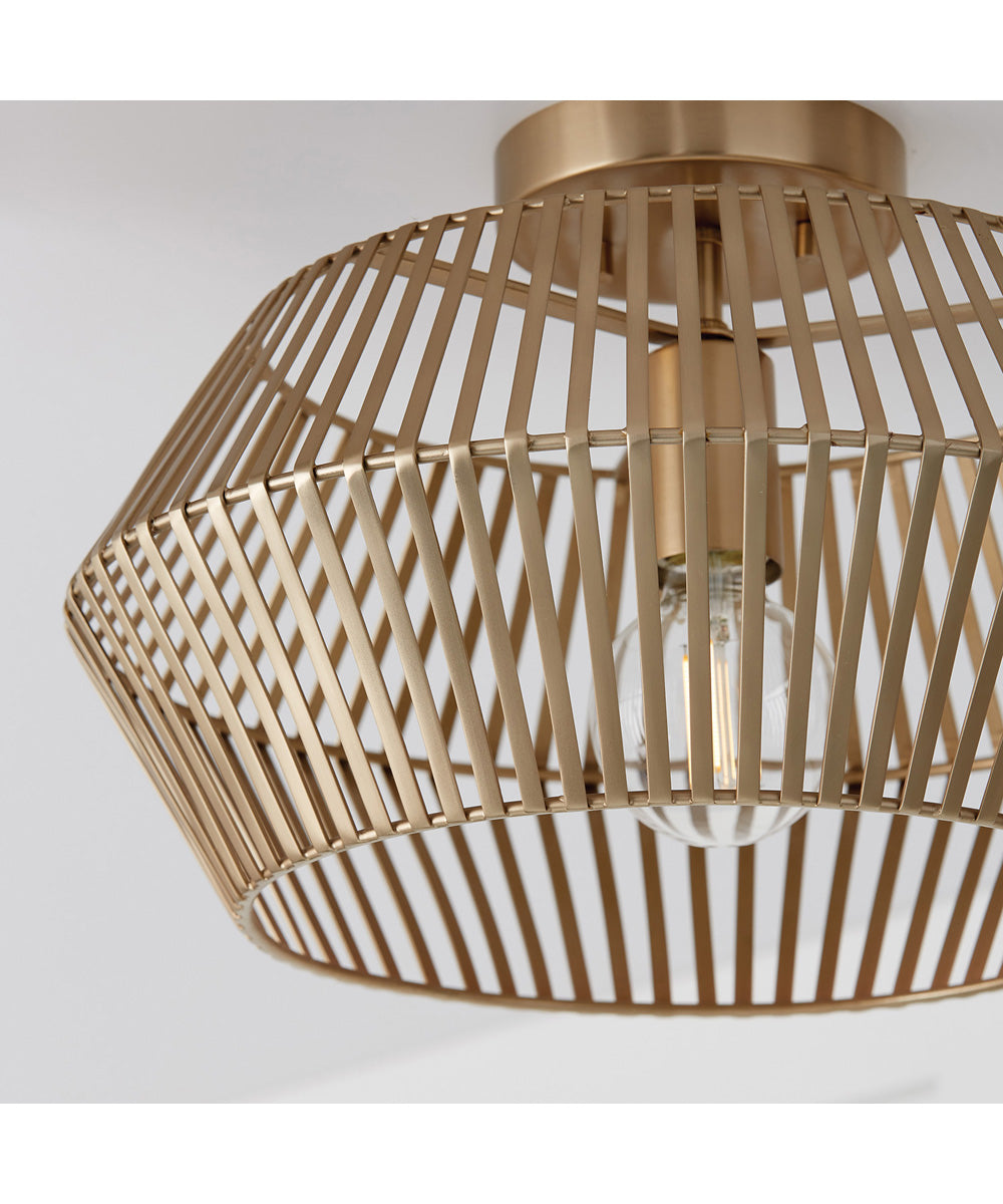 Kaiya 1-Light Semi-Flush Matte Brass