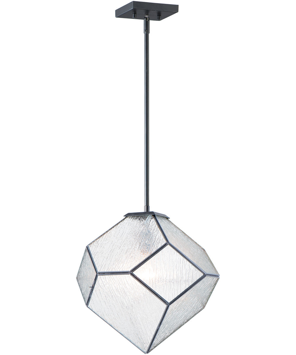 15"W Brooklyn 1-Light Mini Pendant Black