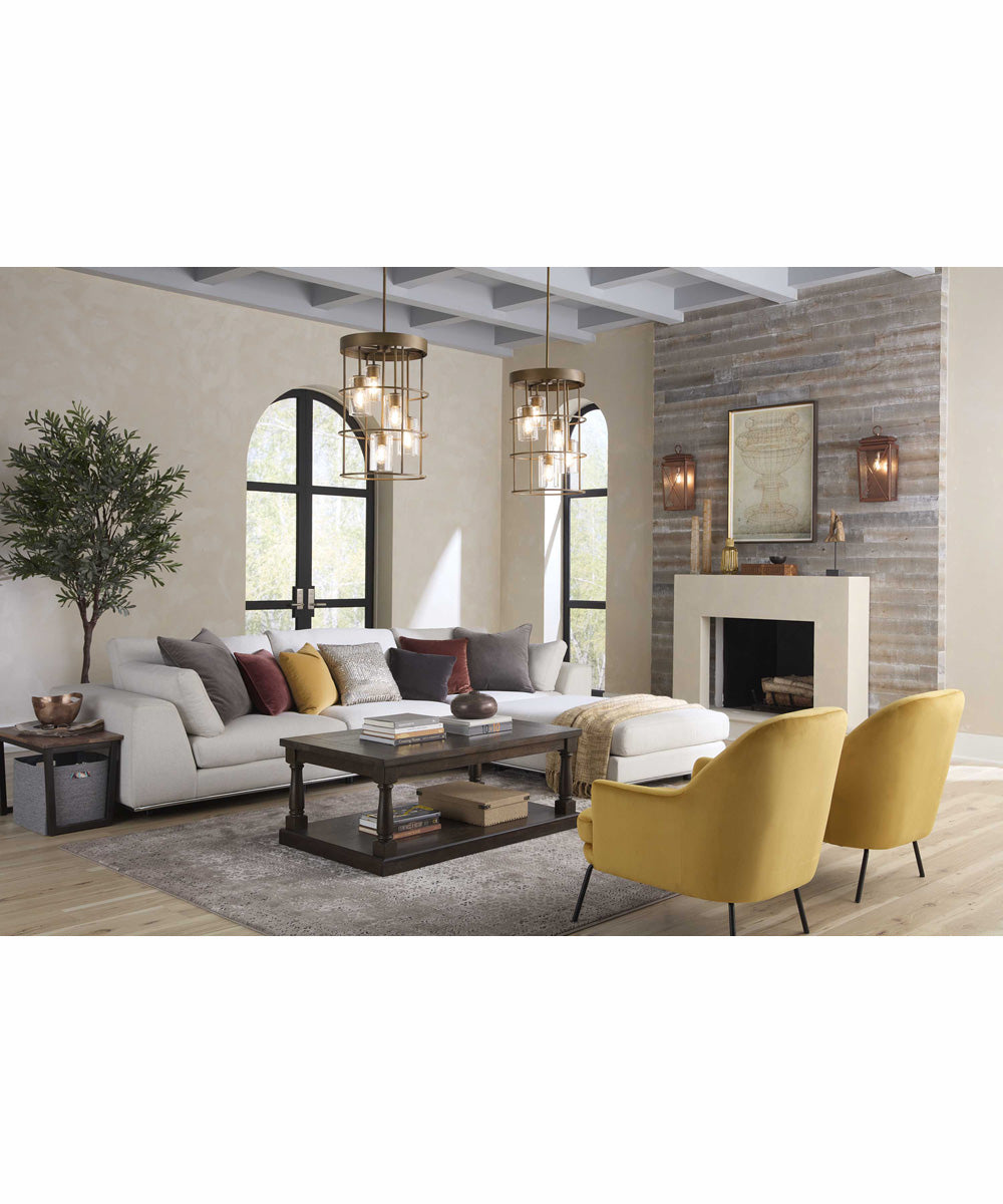 Burgess 5-Light Modern Farmhouse Hall & Foyer Light Aged Bronze