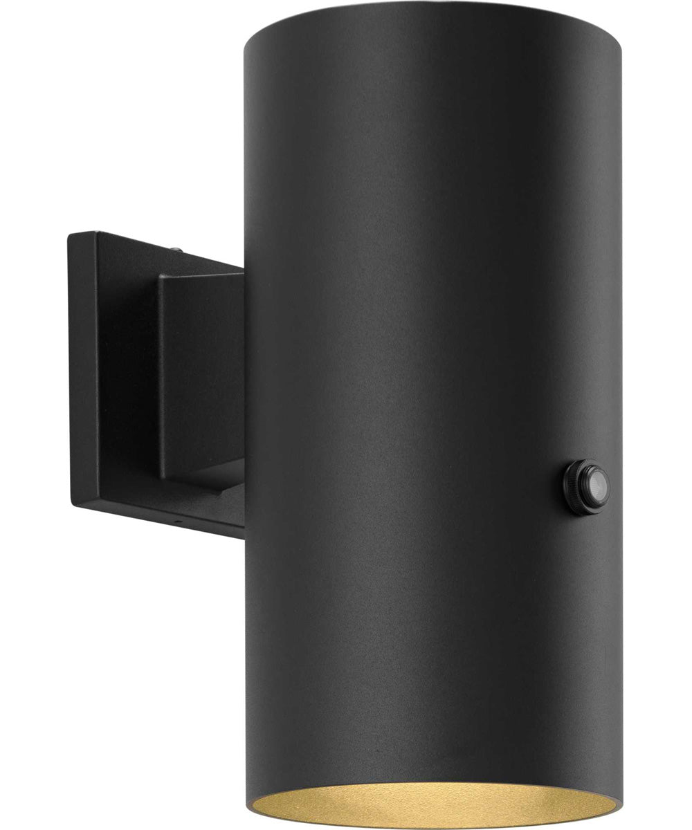 6"  LED Outdoor Aluminum Wall Mount Cylinder with Photocell Black