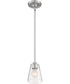 5"W Bransel 1-Light Pendant Brushed Nickel