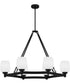Penning Medium 6-light Island Light Matte Black