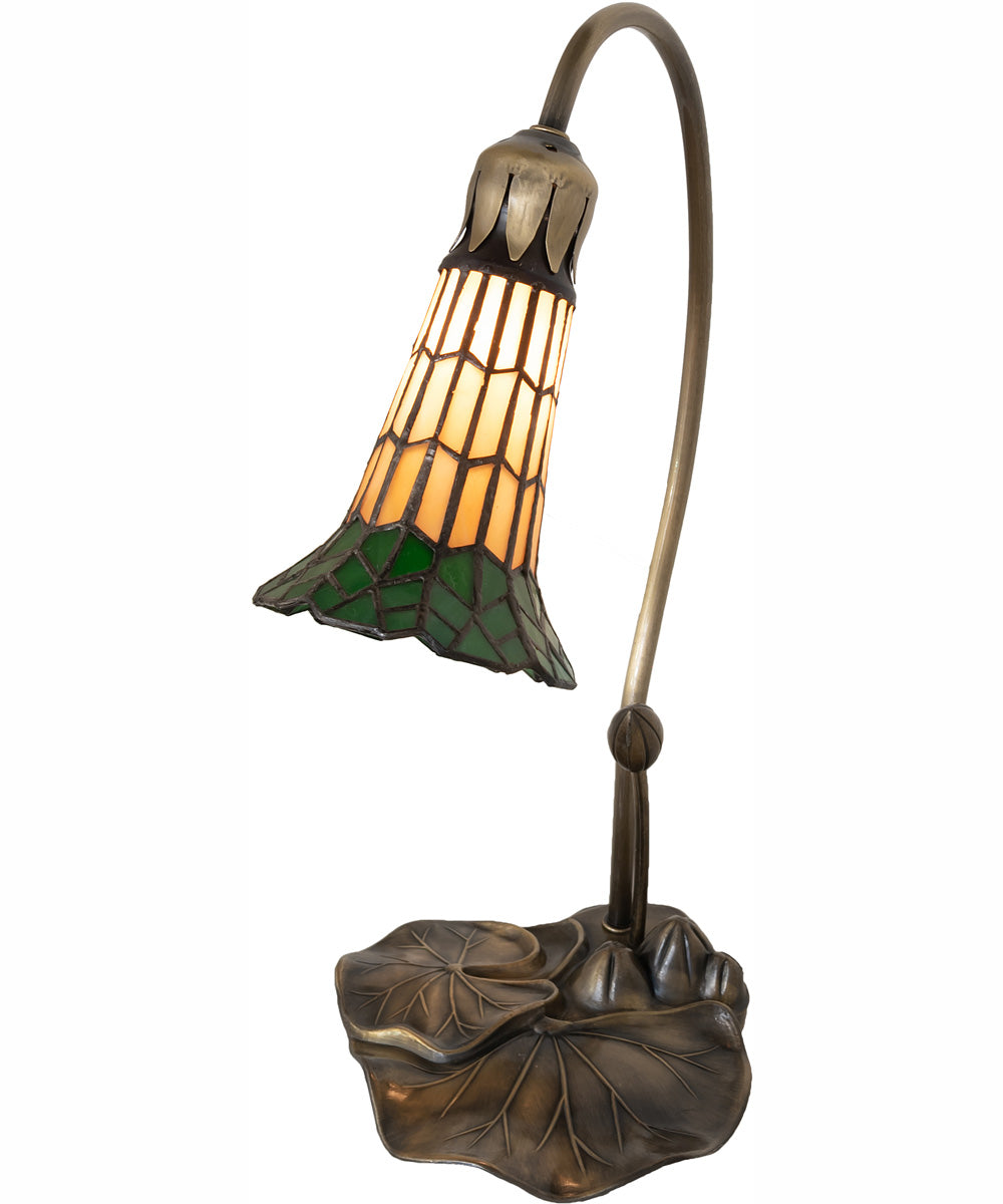 16" High Stained Glass Pond Lily Accent Lamp