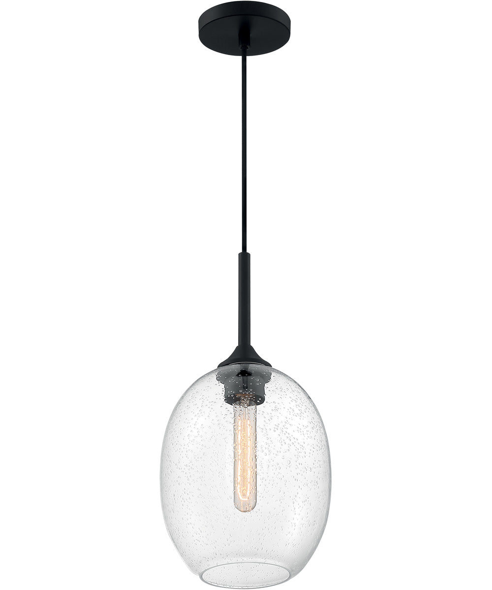 8"W Aria 1-Light Pendant Matte Black