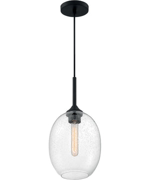8"W Aria 1-Light Pendant Matte Black