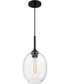 8"W Aria 1-Light Pendant Matte Black
