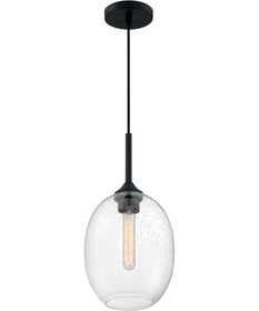 8"W Aria 1-Light Pendant Matte Black