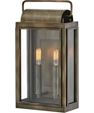 Sag Harbor 2-Light Medium Outdoor Wall Mount Lantern in Burnished Bronze