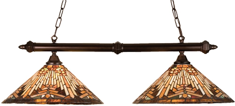 40"W NUEVO Mission 2 Light Island Pendant