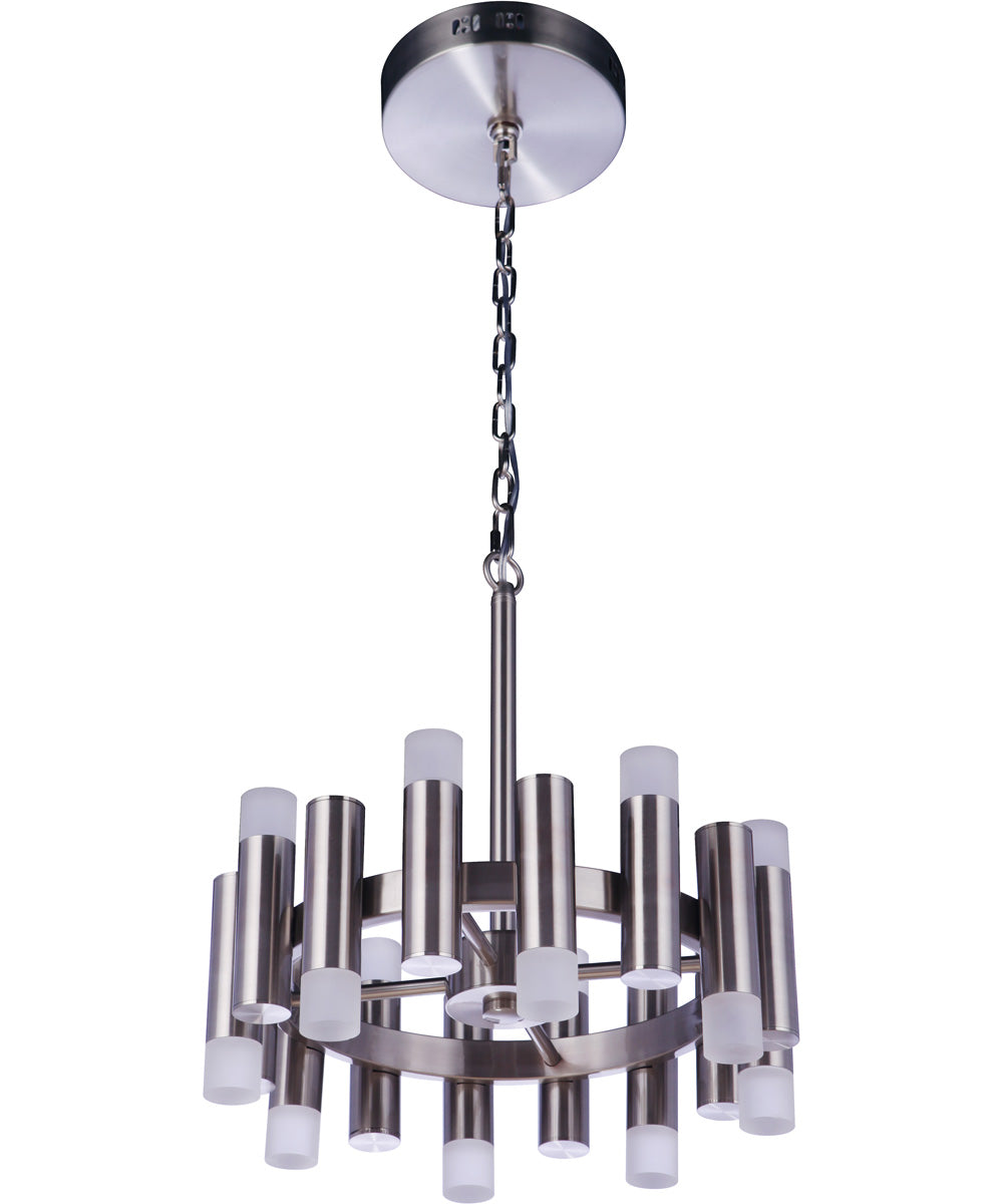 Simple Lux 16-Light Chandelier Brushed Polished Nickel