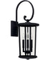 Howell 3-Light Outdoor Wall Mount Rain or Shine - Black with Clear Glass
