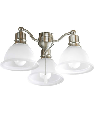 Madison 3-Light Ceiling Fan Light Brushed Nickel