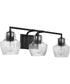 Destin 3-Light Vanity & Wall Black / Silver Accents