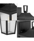 Padgett 1-Light Transitional Clear Seeded Glass Outdoor Wall Lantern Textured Black