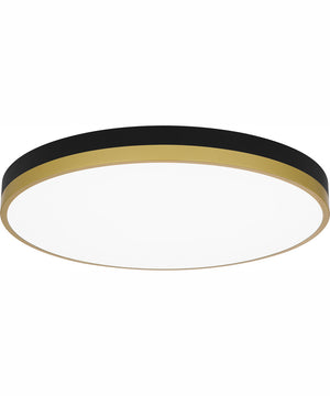 Weldin Large Flush Mount Matte Black Gold