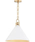 1-light Pendant Studio White w/ Aged Brass