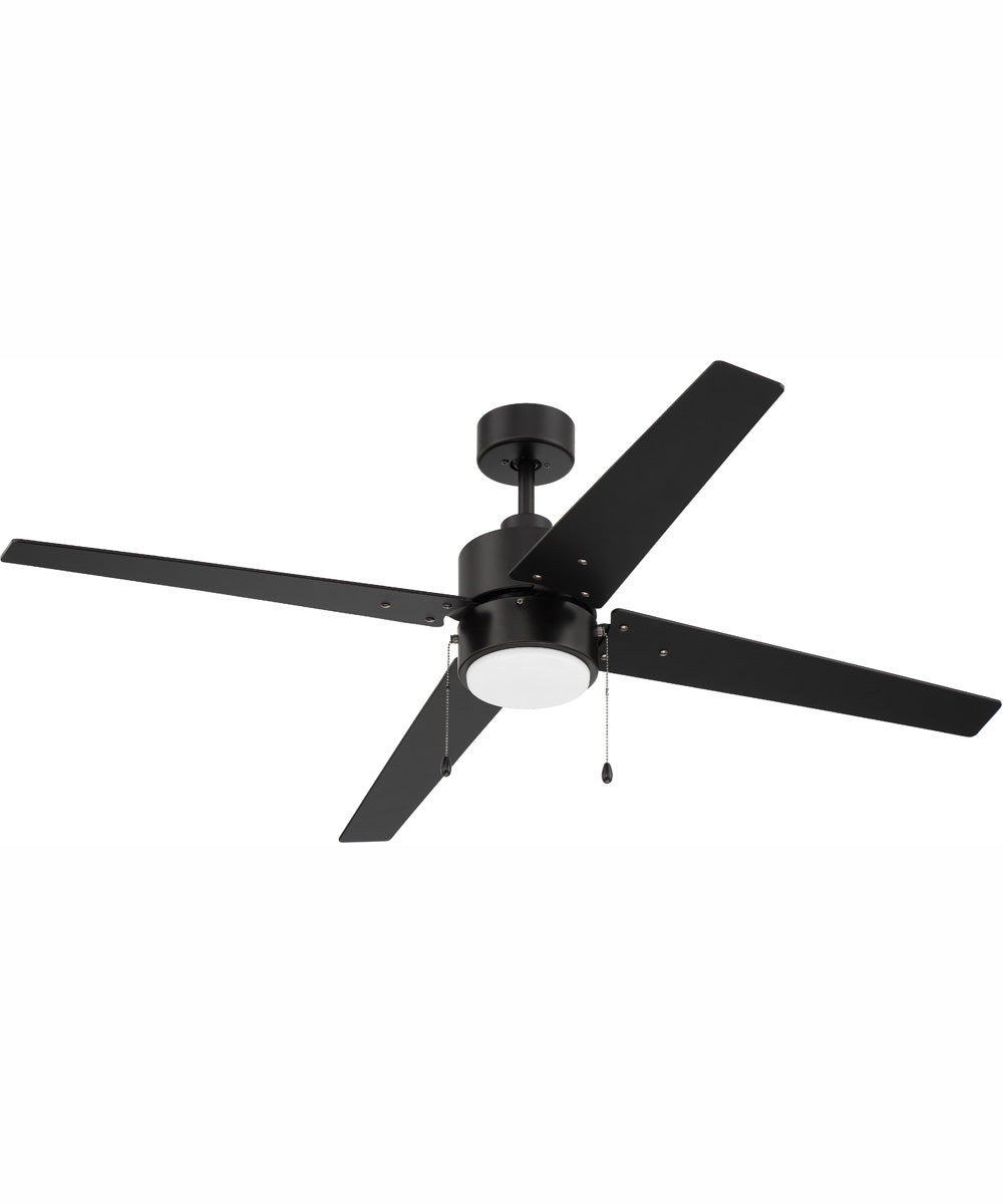 52" Terie 1-Light Ceiling Fan Flat Black
