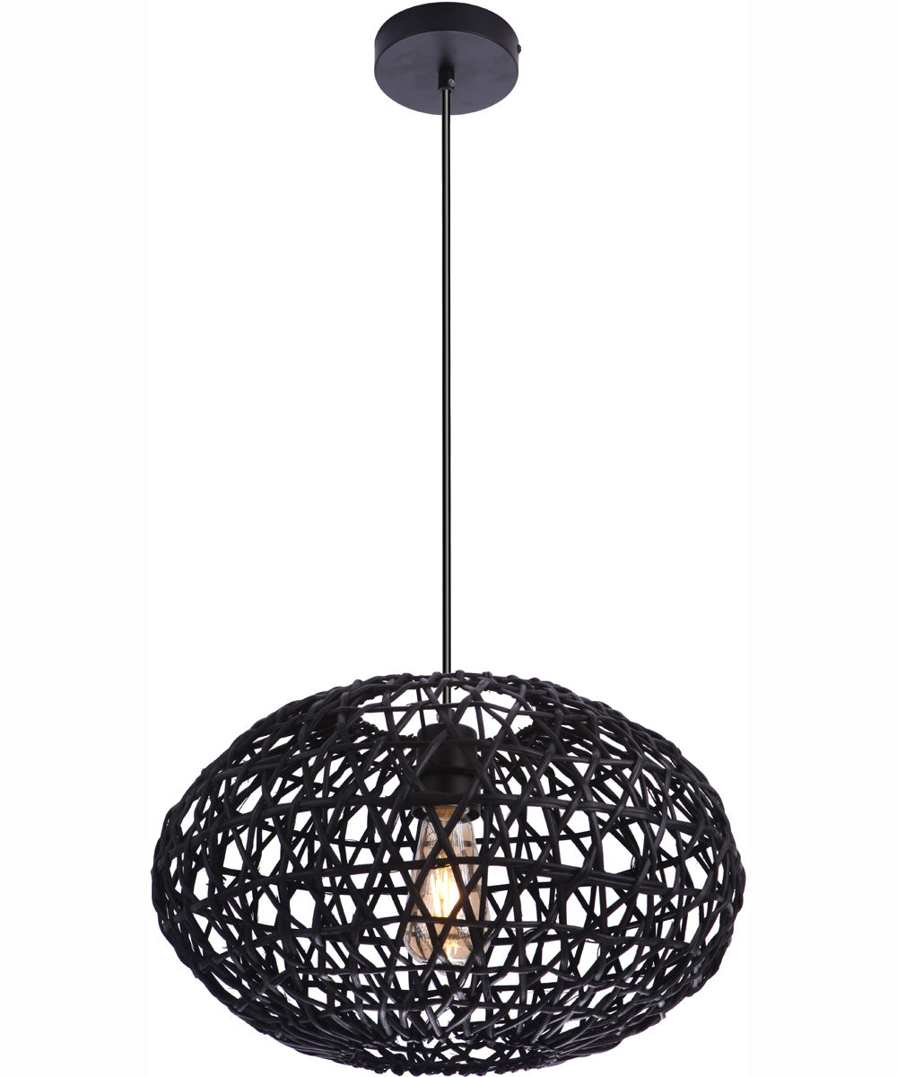 Natural Pendant 1-Light Pendant Flat Black