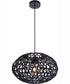 Natural Pendant 1-Light Pendant Flat Black
