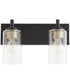 Fallstaff 2-light Bath Vanity Light Matte Black