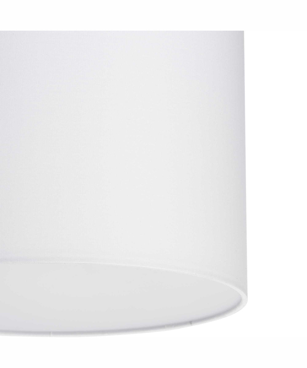 Markor 1-Light White Linen Shade Transitional Pendant Brushed Nickel;Matte Black;Vintage Brass