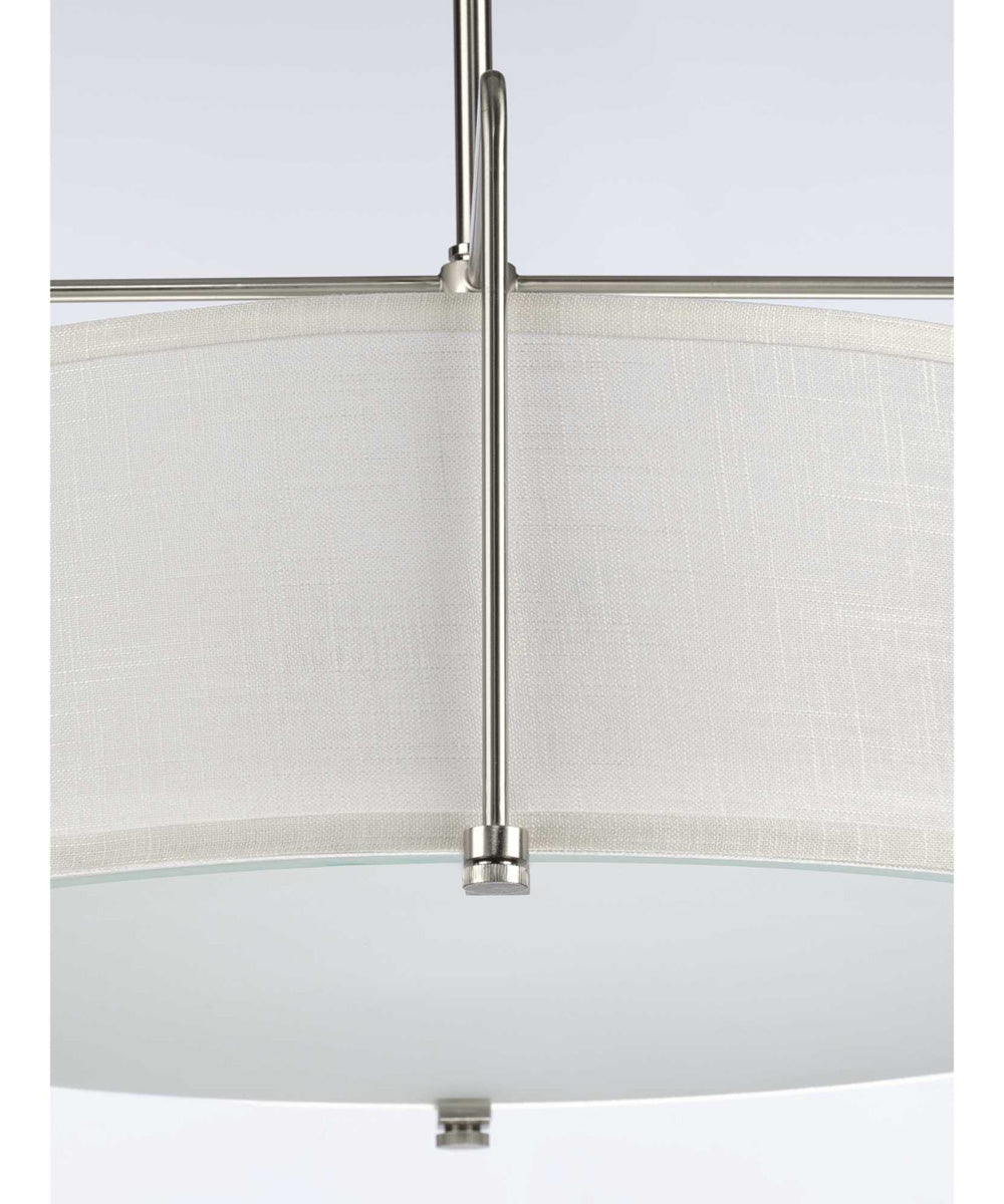 Kempsey 3-Light Semi-Flush Convertible Brushed Nickel