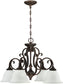 27"W Barrett Place 4-Light Down Chandelier Mocha Bronze