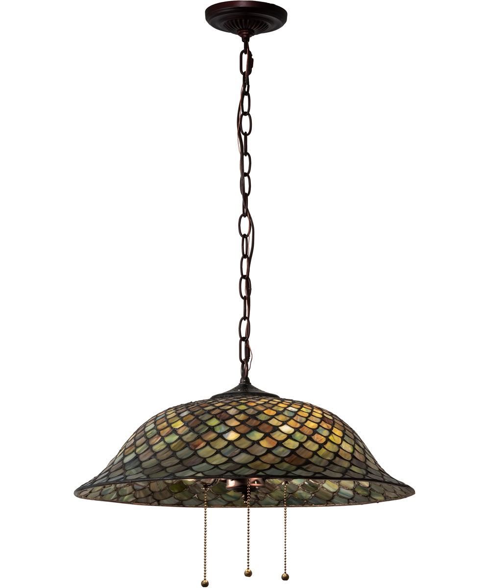 20" Wide Tiffany Fishscale Pendant