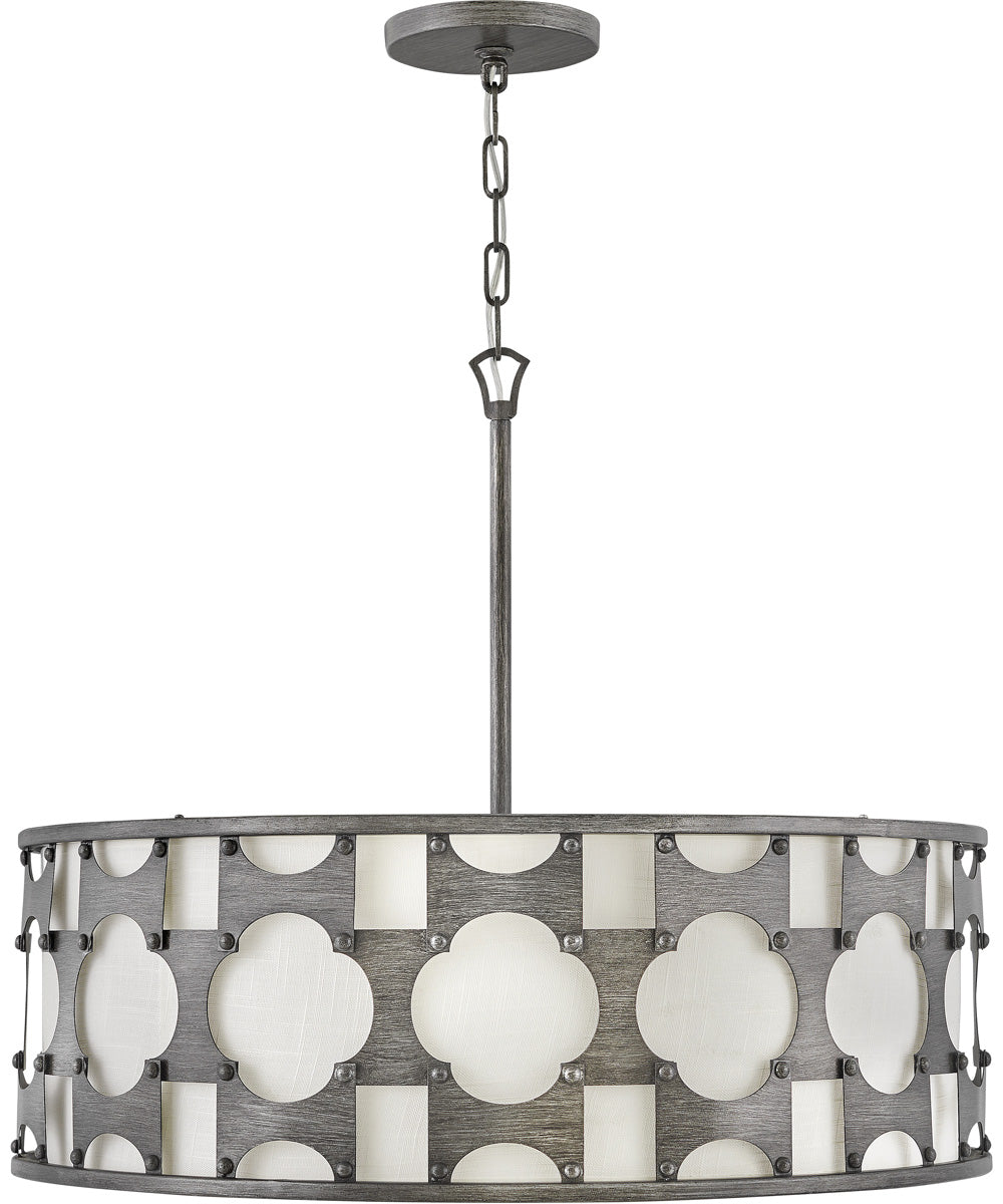 Carter 6-Light Large Drum in Weathered Bronze
