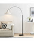 Hadas 1-Light Arch Lamp Black/Fabric Shade