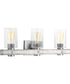 Gulliver 3-Light Clear Seeded Glass Coastal Bath Vanity Light Galvanized Finish