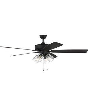 60" Super Pro 104 Clear 4 Light Kit 4-Light A - series Ceiling Fan (Blades Included) Espresso