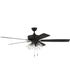 60" Super Pro 104 Clear 4 Light Kit 4-Light A - series Ceiling Fan (Blades Included) Espresso