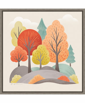 Framed Fall Sweater Weather VIII by Gia Graham Canvas Wall Art Print (22  W x 22  H), Sylvie Greywash Frame