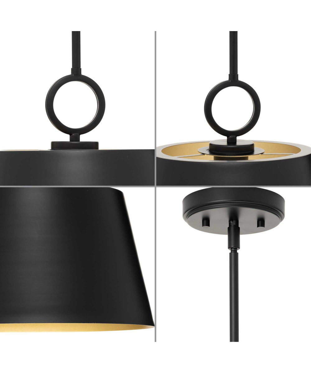 Parkhurst 1-Light New Traditional Metal Pendant Light Matte Black
